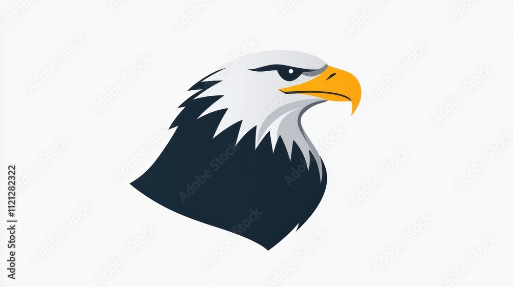 Eagle illustration wildlife art digital graphic minimalist style side view nature concept Eagle illustration wildlife art digital graphic minimalist style side view nature concept