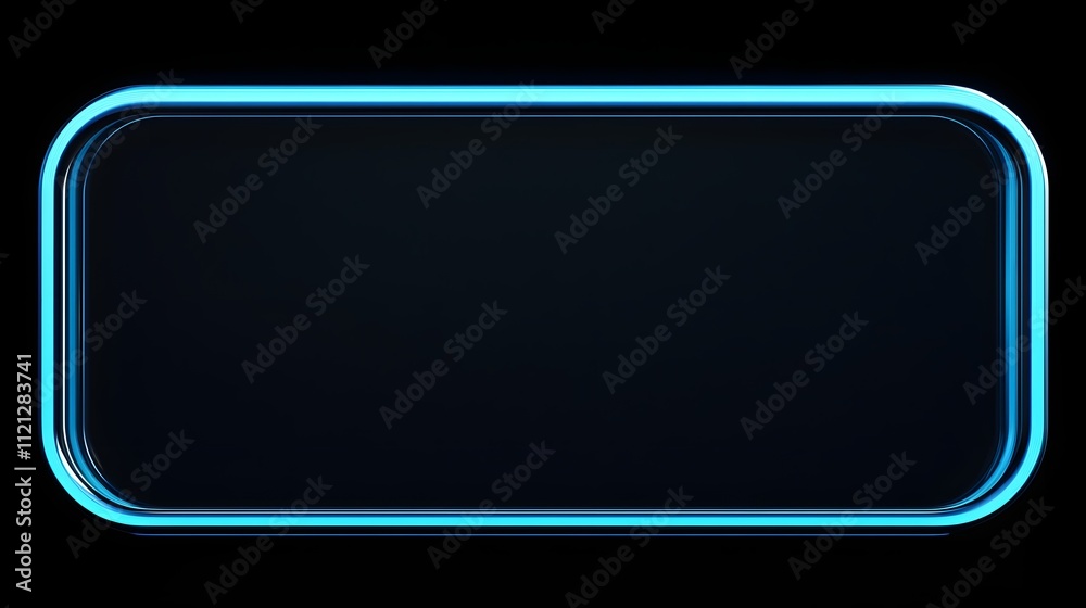 Abstract Blue Neon Rectangular Frame Design Abstract Blue Neon Rectangular Frame Design