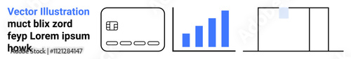 Minimalist interface displaying a data dashboard with text elements, histogram, and bar graph. Ideal for data visualization, analytics overview, statistical reports, business presentations