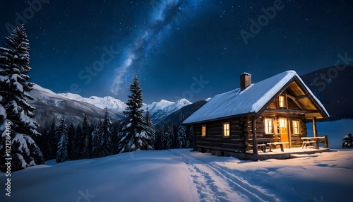 House in the mountains-background