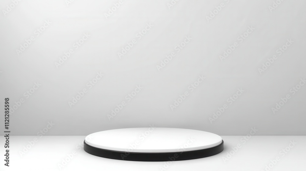 Minimalist Display Platform with Soft Shadows and Clean Background