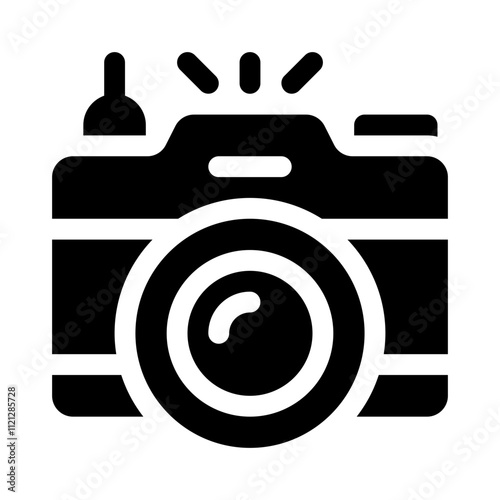 Retro Camera glyph icon