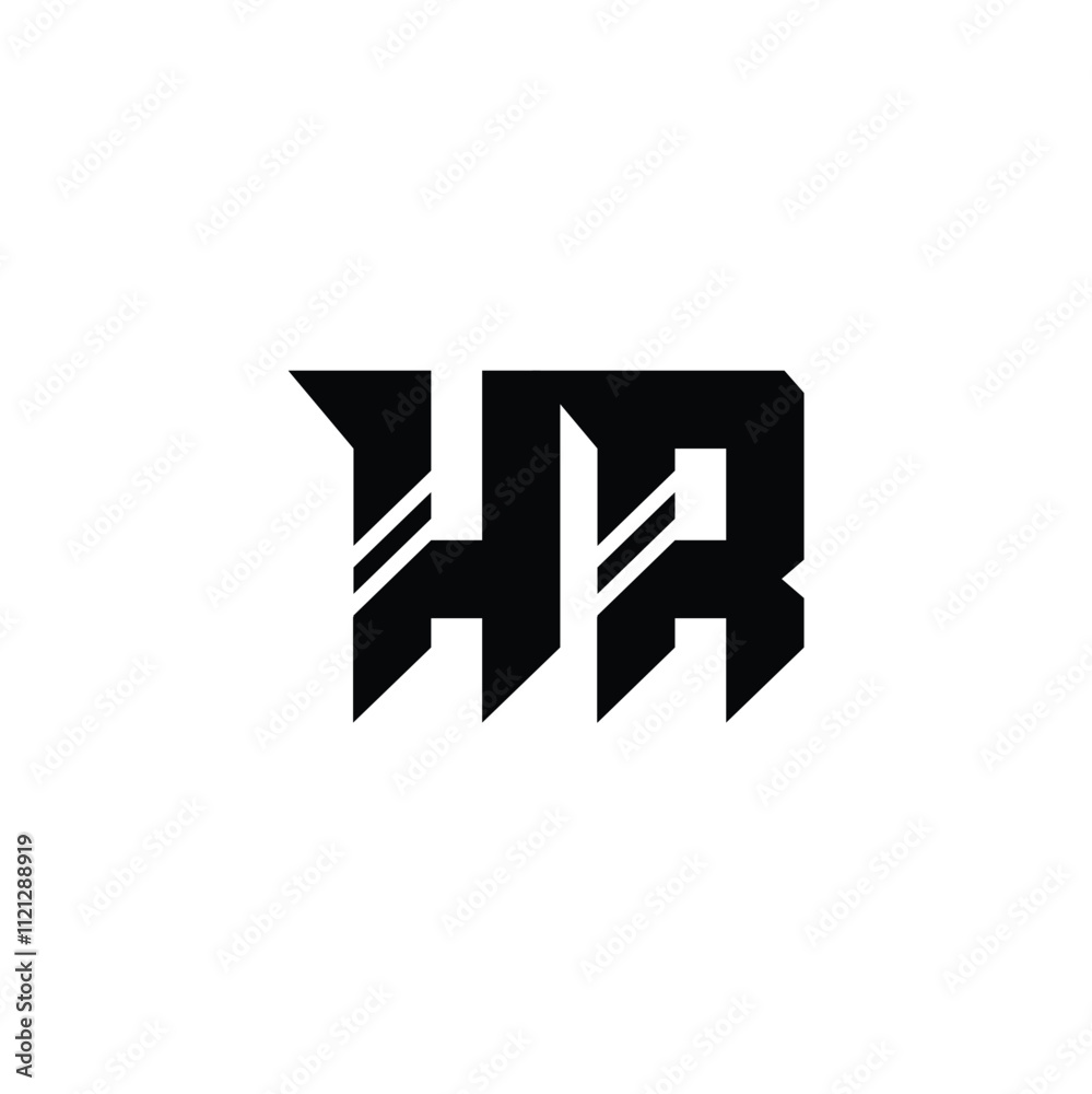 HR monogram logo design letter text name symbol monochrome logotype alphabet character simple logo HR monogram logo design letter text name symbol monochrome logotype alphabet character simple logo