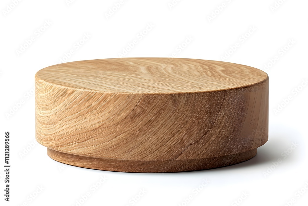 A Cylindrical Wooden Object Isolated on White Background A Cylindrical Wooden Object Isolated on White Background