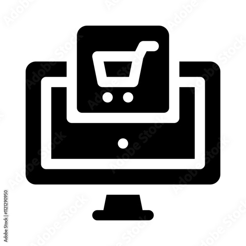 Online Shopping glyph icon