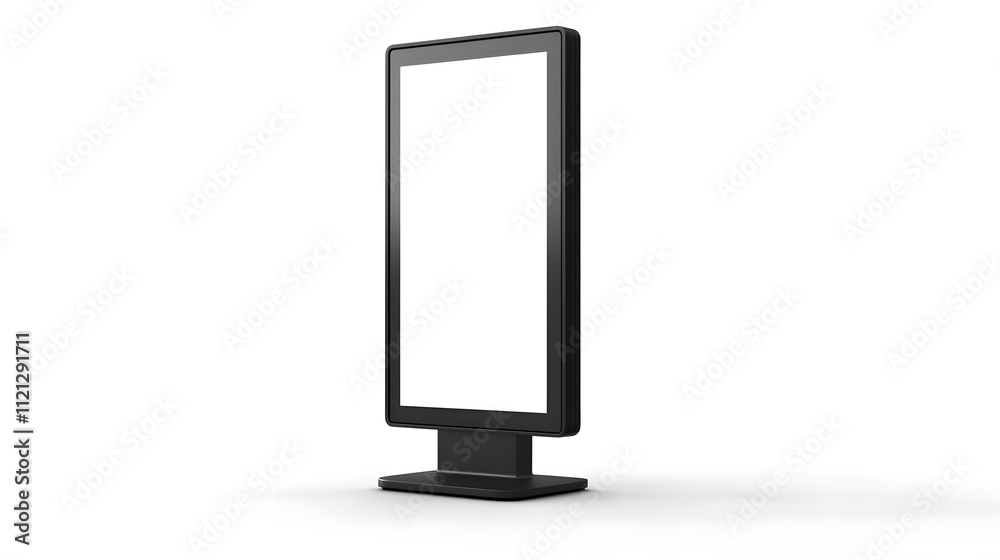 Tall Black Digital Sign Mockup Display Screen Tall Black Digital Sign Mockup Display Screen