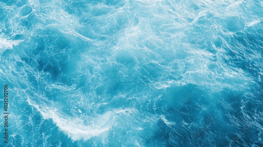 Calm Waves and Blue Ocean Surface Captured in High-Resolution Imagery