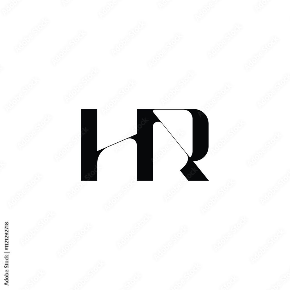 HR monogram logo design letter text name symbol monochrome logotype alphabet character simple logo HR monogram logo design letter text name symbol monochrome logotype alphabet character simple logo