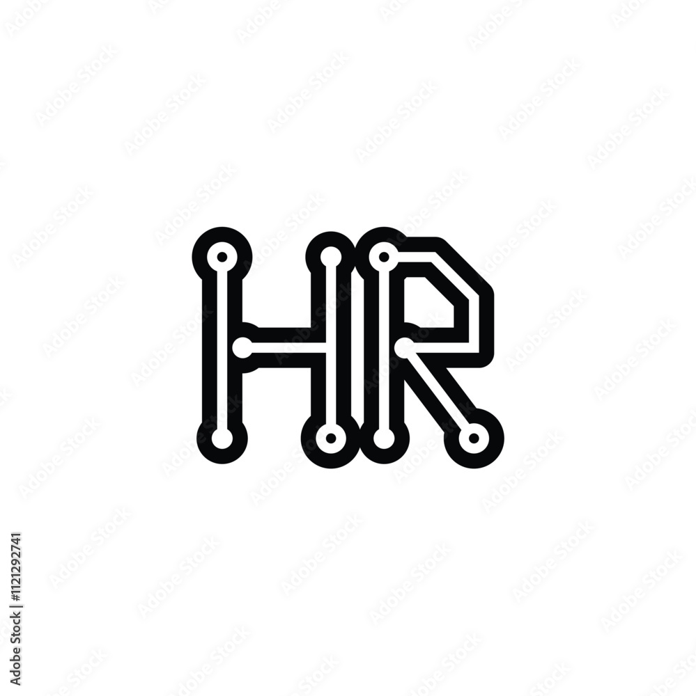 HR monogram logo design letter text name symbol monochrome logotype alphabet character simple logo HR monogram logo design letter text name symbol monochrome logotype alphabet character simple logo