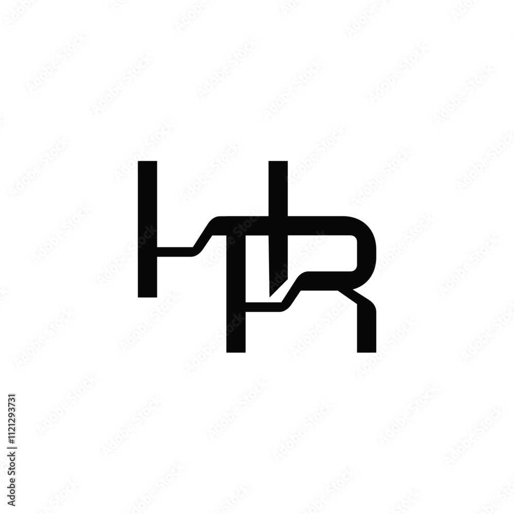 HR monogram logo design letter text name symbol monochrome logotype alphabet character simple logo HR monogram logo design letter text name symbol monochrome logotype alphabet character simple logo