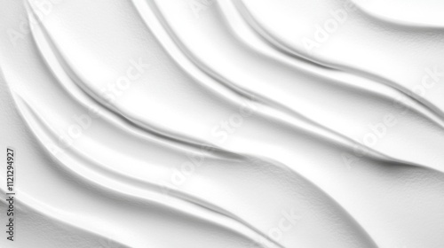 Smooth White Surface with Elegant Curves and Gentle Waves in Texture