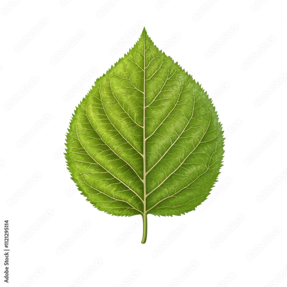 Detailed Close-Up of Green Leaf Showing Texture and Natural Patterns Detailed Close-Up of Green Leaf Showing Texture and Natural Patterns