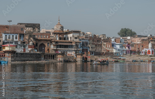 Fototapeta Naklejka Na Ścianę i Meble -  Mathura is one of the oldest cities in India on the banks of the Yamuna River