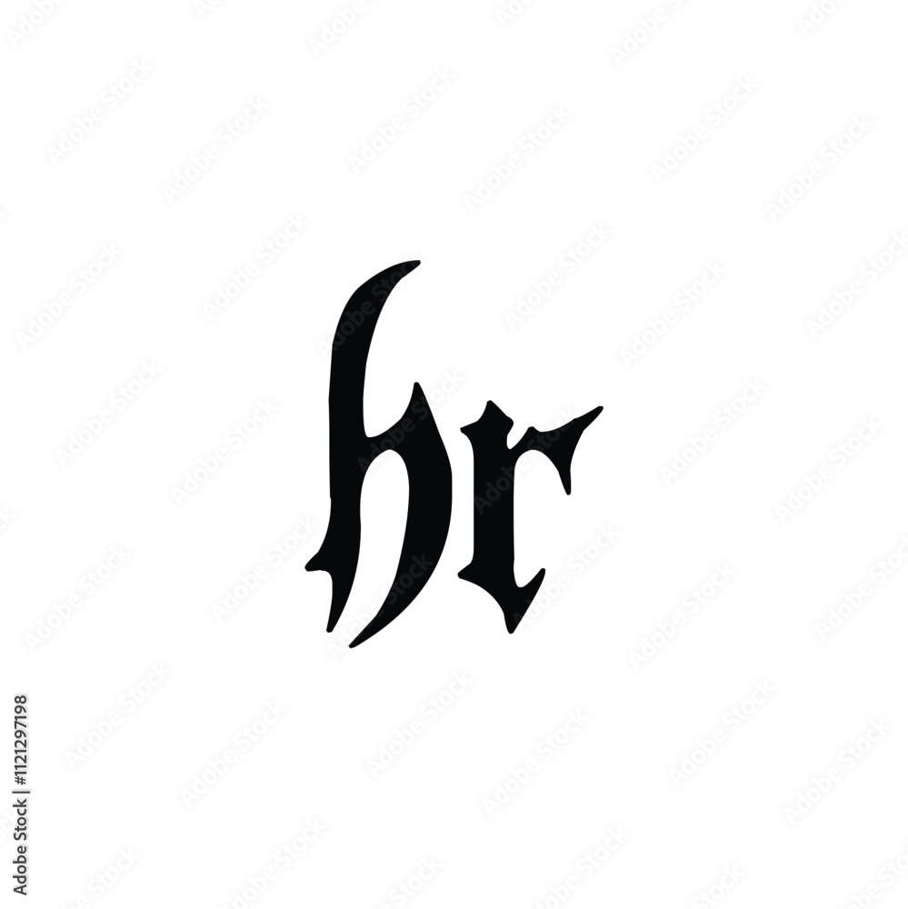 HR monogram logo design letter text name symbol monochrome logotype alphabet character simple logo HR monogram logo design letter text name symbol monochrome logotype alphabet character simple logo