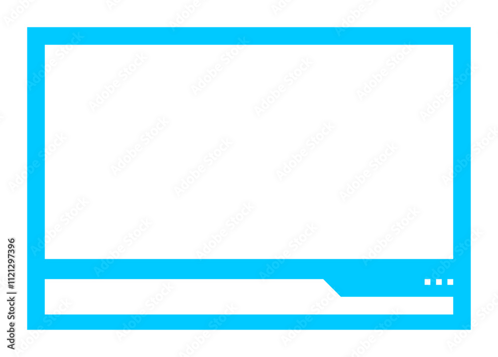 Landscape frame for video media player interface. Online stream futuristic technology style. Landscape frame for video media player interface. Online stream futuristic technology style.