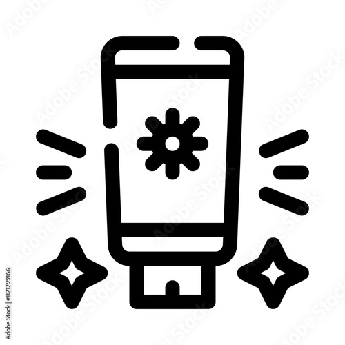 Sunscreen line icon