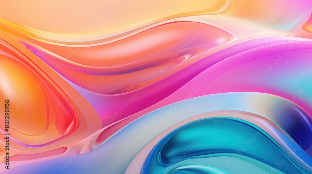 Fototapeta premium Abstract Colorful Swirls of Liquid Motion Design