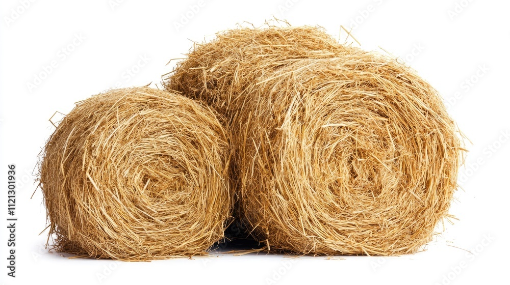 Photograph of a pile of hay gathered together and separated into white.