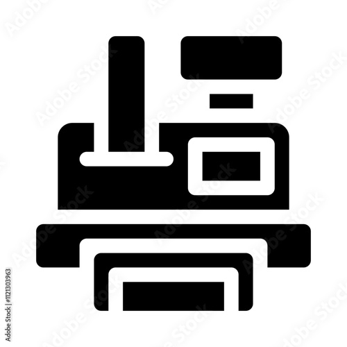 Cash Register glyph icon