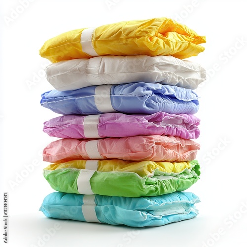 Diapers isolated on white background
