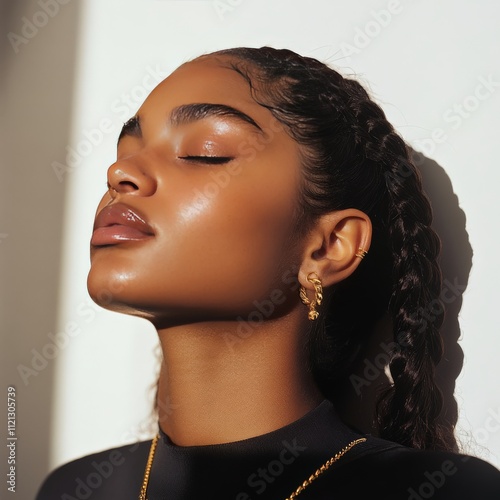 woman, beauty, piercing, ear, nose, jewelry, face, eyes, makeup, fashion, model, make-up, eye, close-up, skin, lips, closeup, cosmetics, eyelashes, glamour, people, sensuality, up, make, style, hair, 