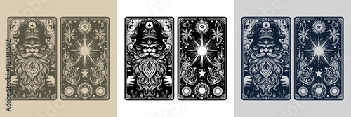 bold dwarf playing card tattoo design