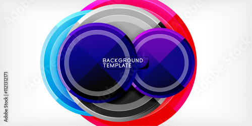 Geometric design abstract background - circles