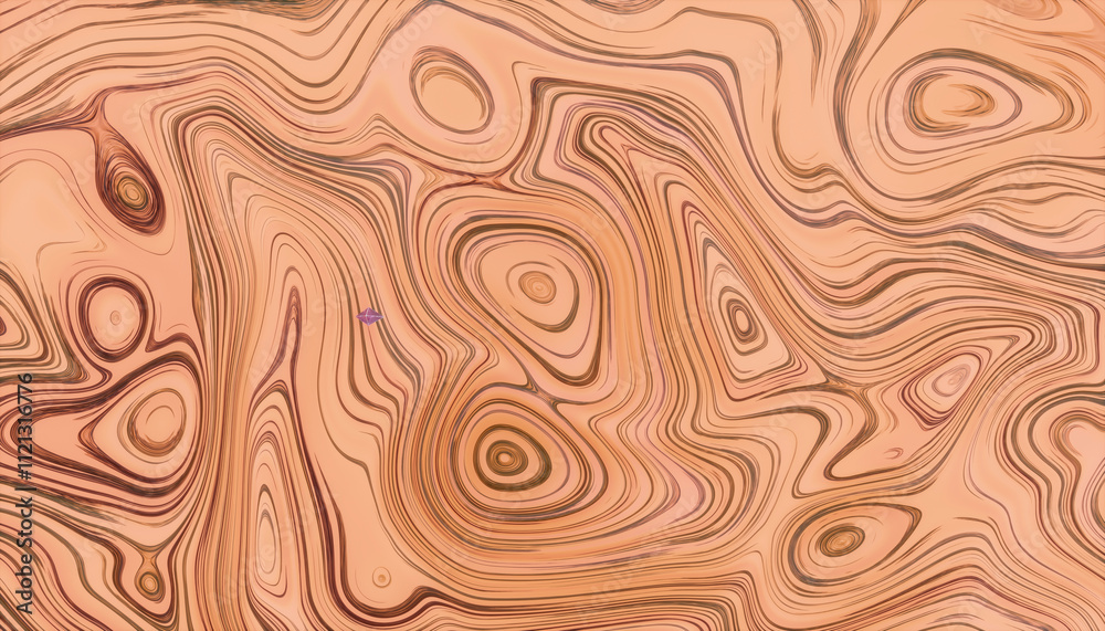Peach wood grain swirling in a psychedelic pattern: a 3d rendered abstract background Peach wood grain swirling in a psychedelic pattern: a 3d rendered abstract background