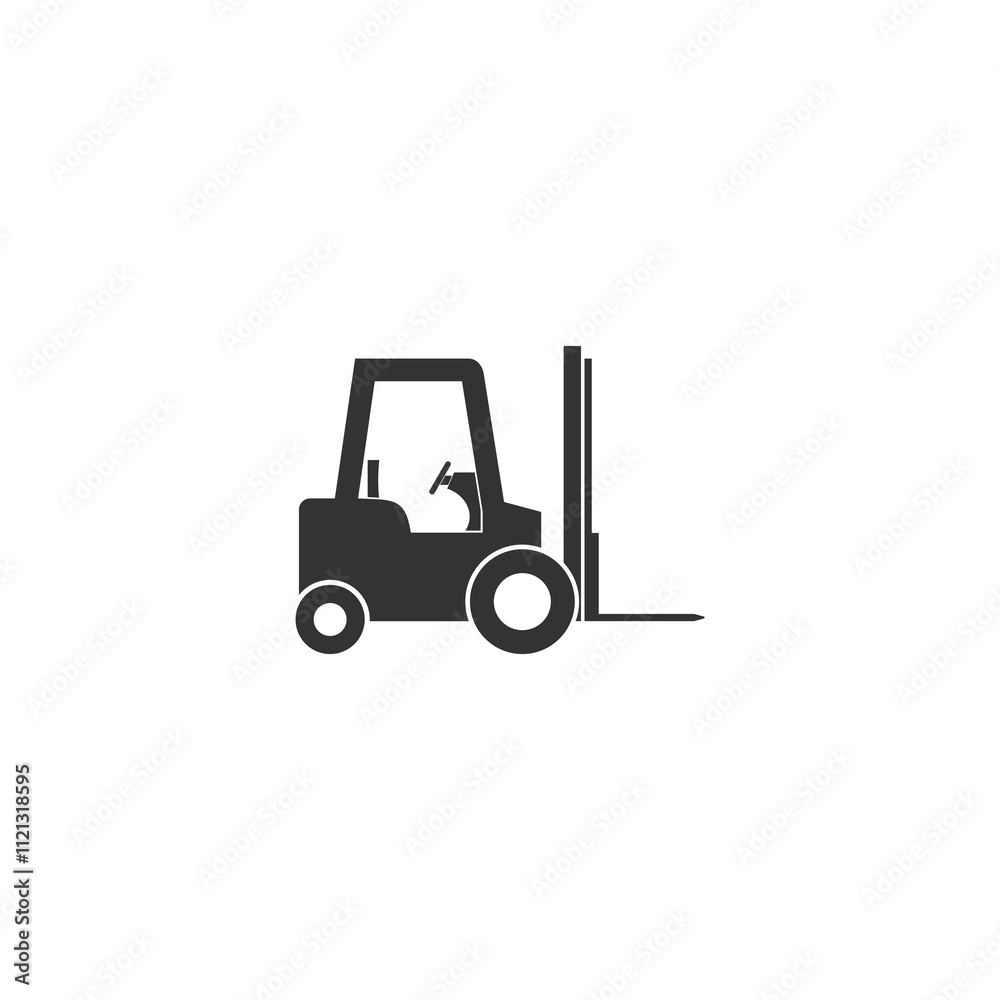 Forklift truck icon isolated on white background. Set icons colorful Forklift truck icon isolated on white background. Set icons colorful