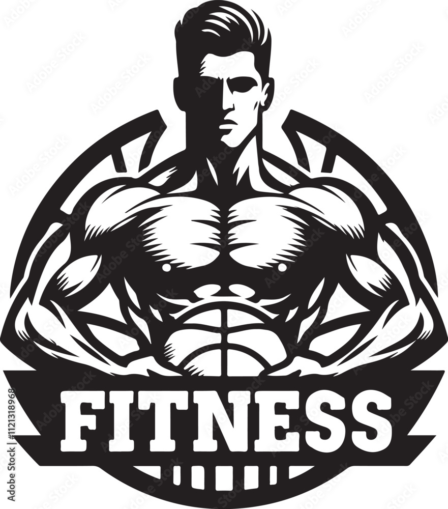 Naklejka premium Gym Exercises Silhouettes 