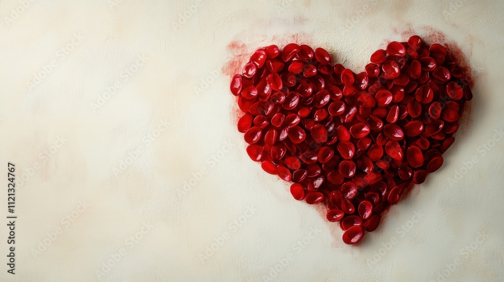 A heart made from vibrant red blood drops on a soft white background, symbolizing health, vitality, and the fragility of life A heart made from vibrant red blood drops on a soft white background, symbolizing health, vitality, and the fragility of life
