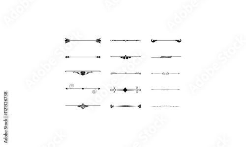 Decorative lines smooth basic curve lines V27