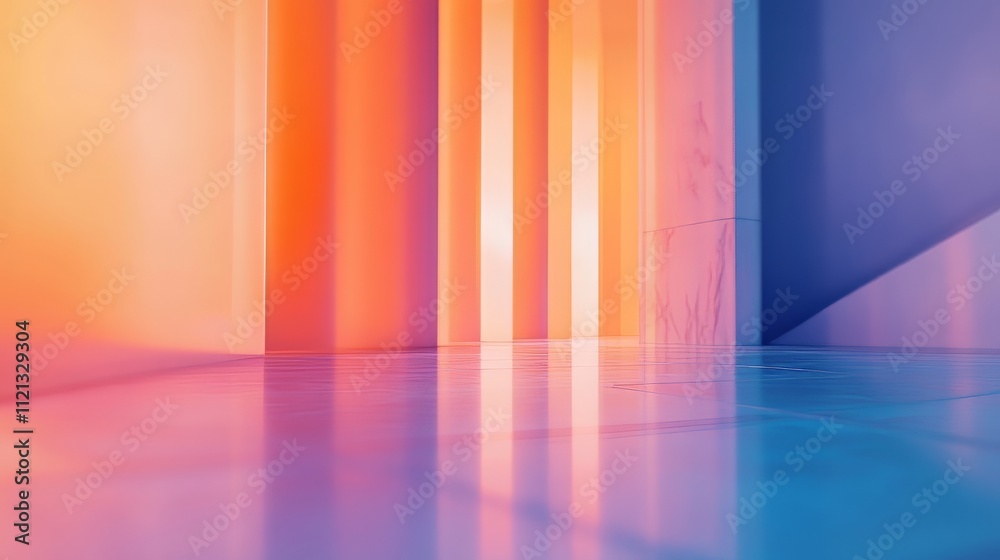 Abstract blur orange and blue gradient background with soft transitions and vibrant hues, evoking a sense of warmth, tranquility, and creativity. ideal for modern, artistic, and minimalist designs. 