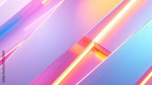 Abstract geometric composition with glowing lines. minimalist backgrounds. Ultra realistic. Photorealistic hypermaximalist advertising photography hyper realistic fine detail photo