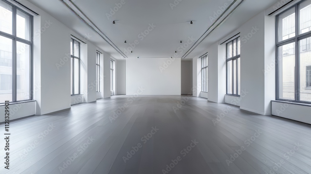 An empty grey room with hardwood flooring, a white wall, and a monochrome photography on the horizon. the rectangle room has a clean and minimalist design. minimalist backgrounds. An empty grey room with hardwood flooring, a white wall, and a monochrome photography on the horizon. the rectangle room has a clean and minimalist design. minimalist backgrounds.