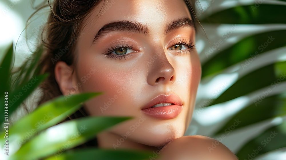A woman with green eyes A woman with green eyes