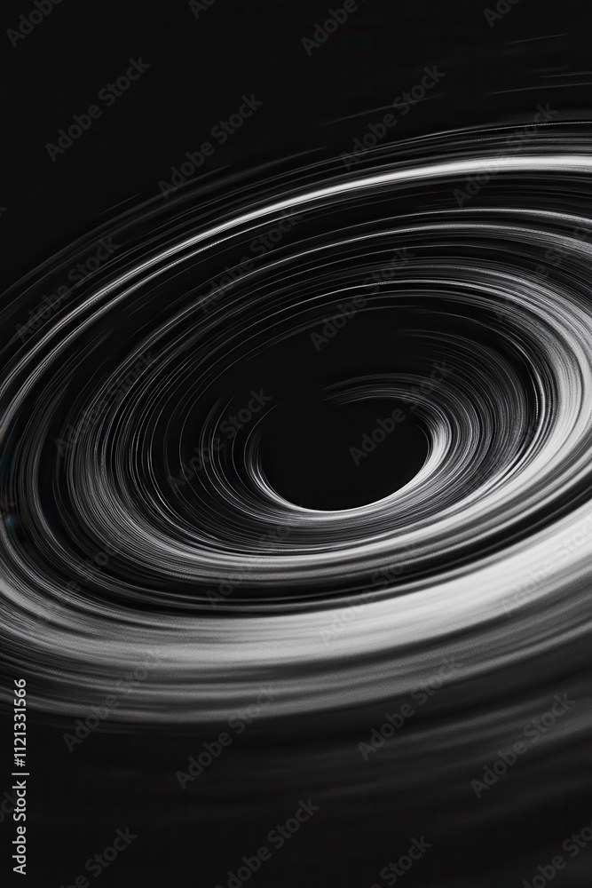 Monochrome Abstract Swirling Vortex with Black and White Color Scheme Monochrome Abstract Swirling Vortex with Black and White Color Scheme