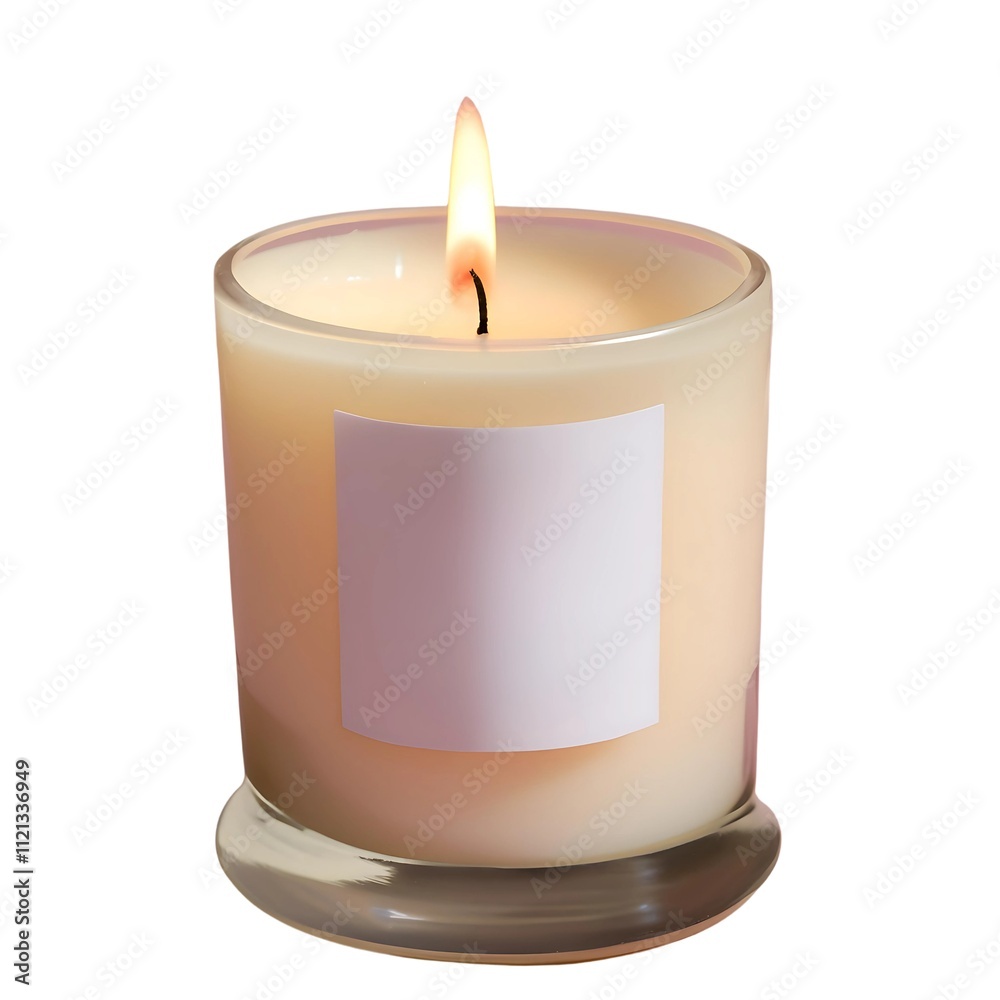 burning single candle festive isolated with background white burning single candle festive isolated with background white