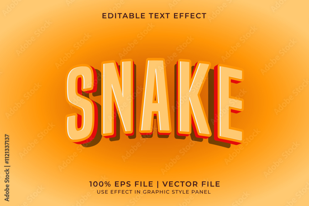 3D editable vector Text Effect for Lunar New Year with Yellow and Red colors 3D editable vector Text Effect for Lunar New Year with Yellow and Red colors