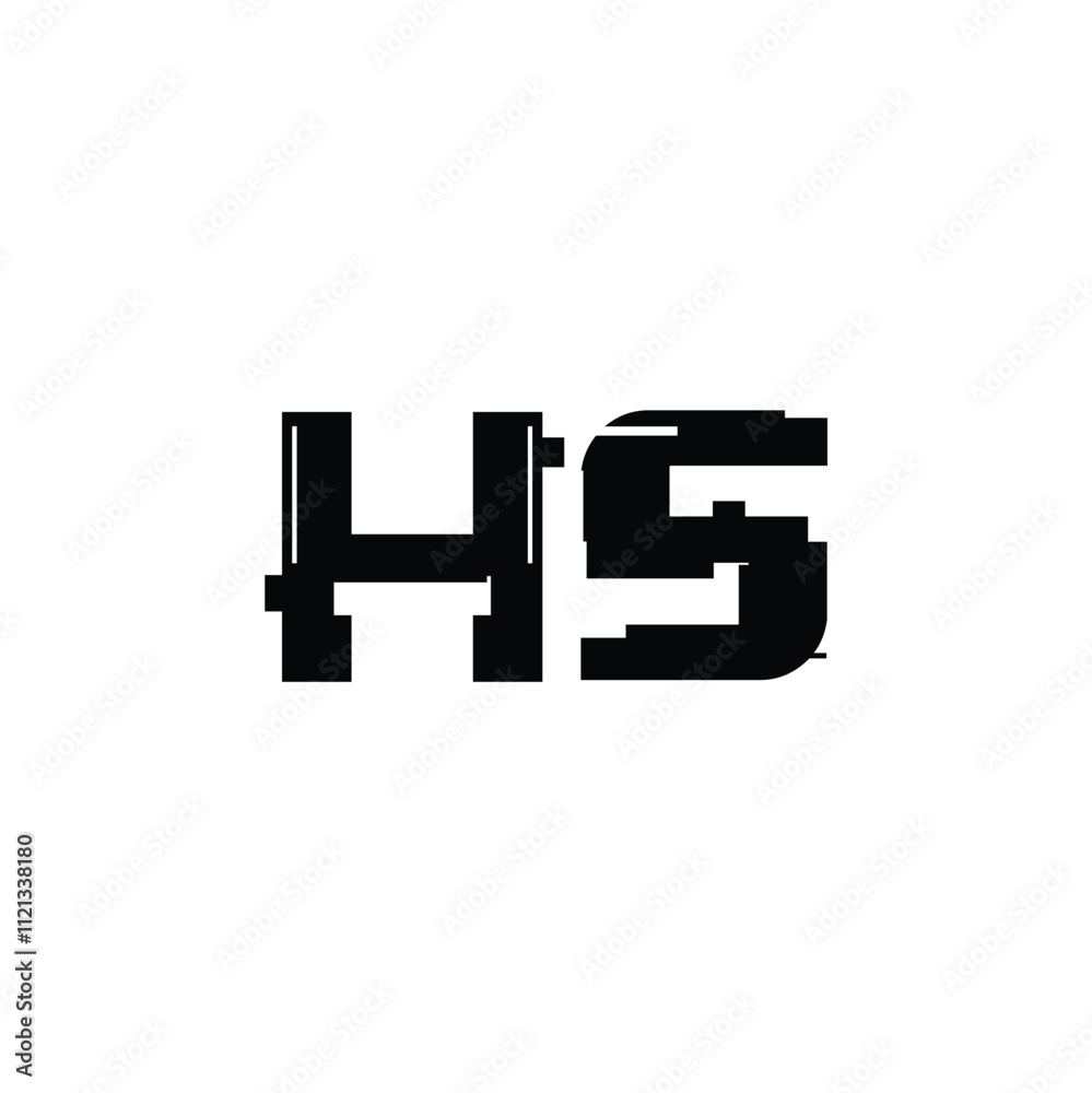 HS monogram logo design letter text name symbol monochrome logotype alphabet character simple logo HS monogram logo design letter text name symbol monochrome logotype alphabet character simple logo