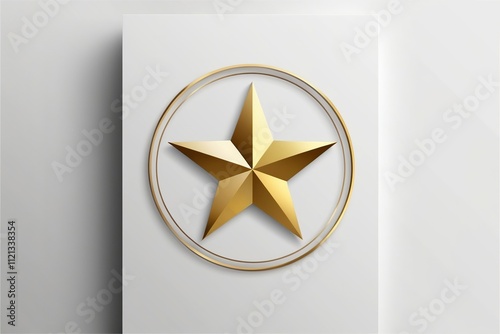A modern sleek and sophisticated gold star logo
