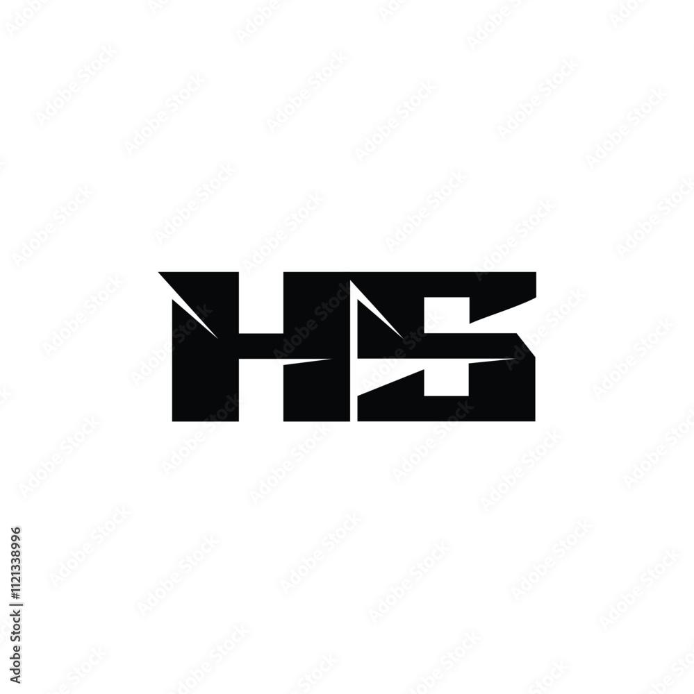 HS monogram logo design letter text name symbol monochrome logotype alphabet character simple logo HS monogram logo design letter text name symbol monochrome logotype alphabet character simple logo