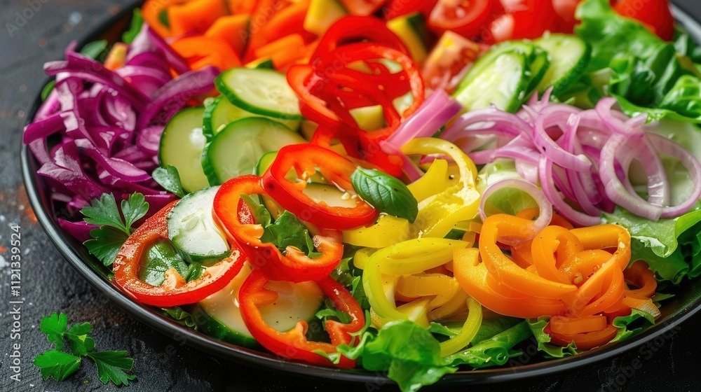 Create a fresh garden salad delight in your kitchen with vibrant ingredients for a healthy meal Create a fresh garden salad delight in your kitchen with vibrant ingredients for a healthy meal