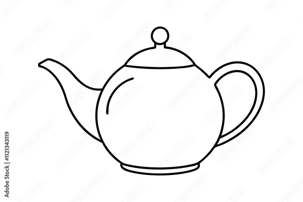 Teapot Line Art Vector Illustration Teapot Line Art Vector Illustration