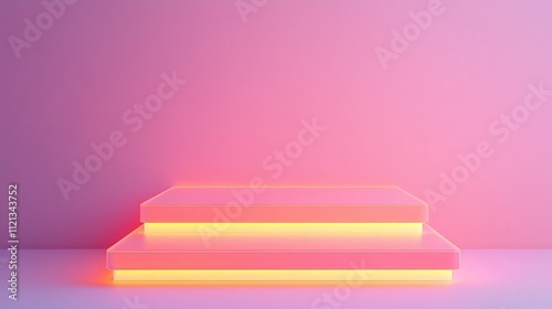 Soft Lighting Romantic Podium Display Valentine's Aesthetic Digital Art Concept