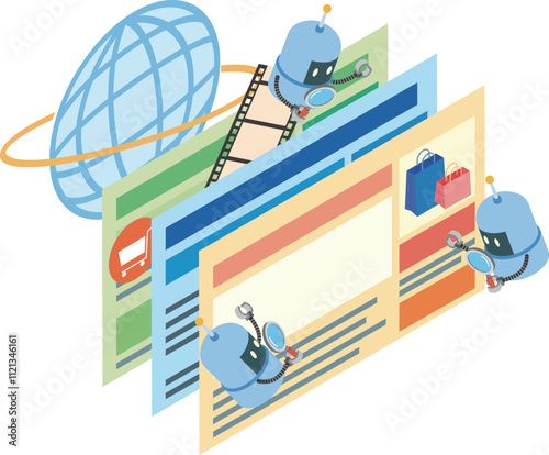 webクローラーのイメージイラスト