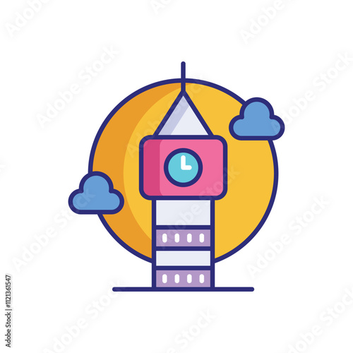 Big Ben vector icon