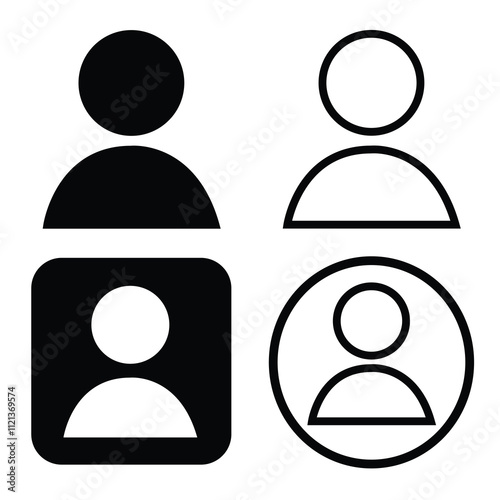 black and white user photo profil for business