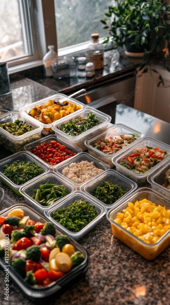 Colorful and Healthy Meal Prep Containers Colorful and Healthy Meal Prep Containers