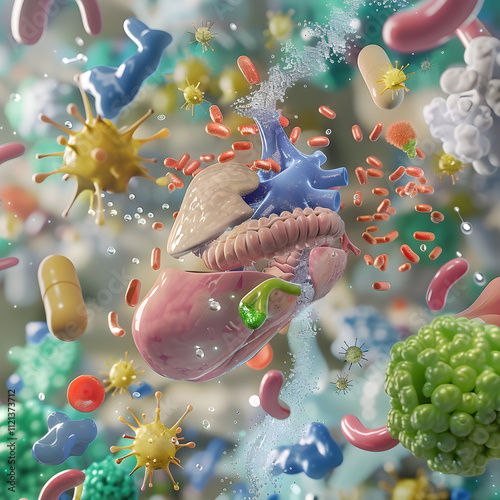 A Comprehensive Visual Guide to Xenobiotics Detoxification Stages photo